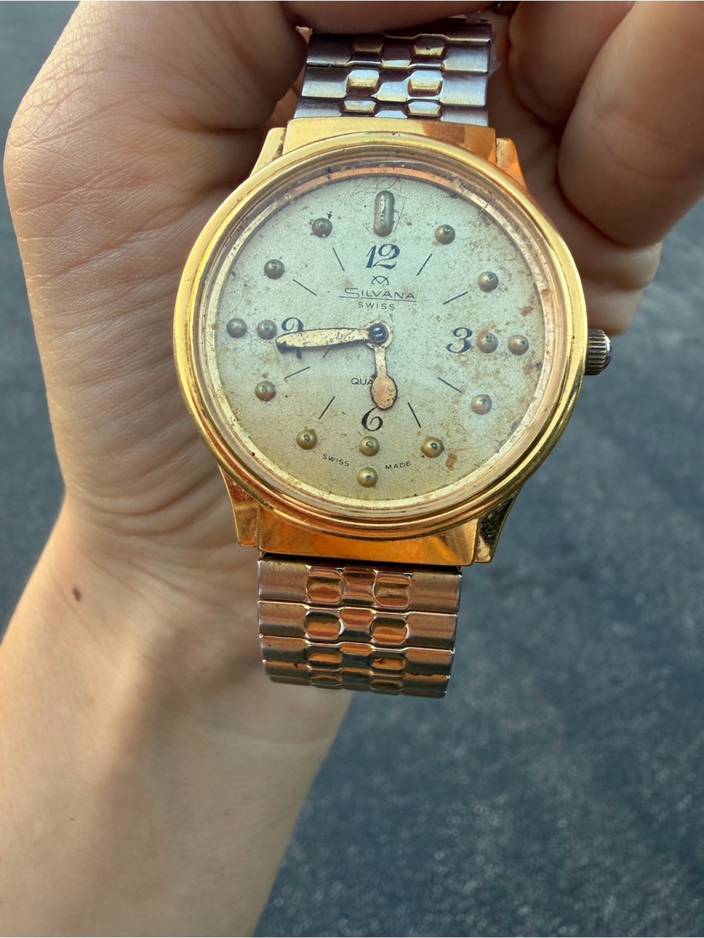 Silvana Swiss Gold-Tone Swiss Quartz Watch - Gold vintage